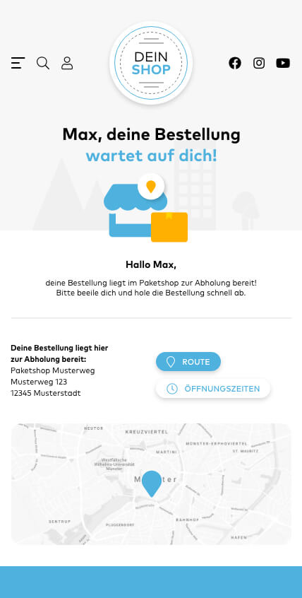 Verbessere die Retourenquote deiner Kunden durch automatisierte Versandkommunikation maßgeblich.